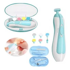 6-in-1 Electric Baby Nail Trimmer Set with LED Light & Storage Case