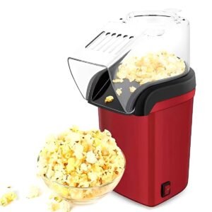 Oil-Free Mini Popcorn Maker 1200W — Hot Air Popper for Home Movie Nights